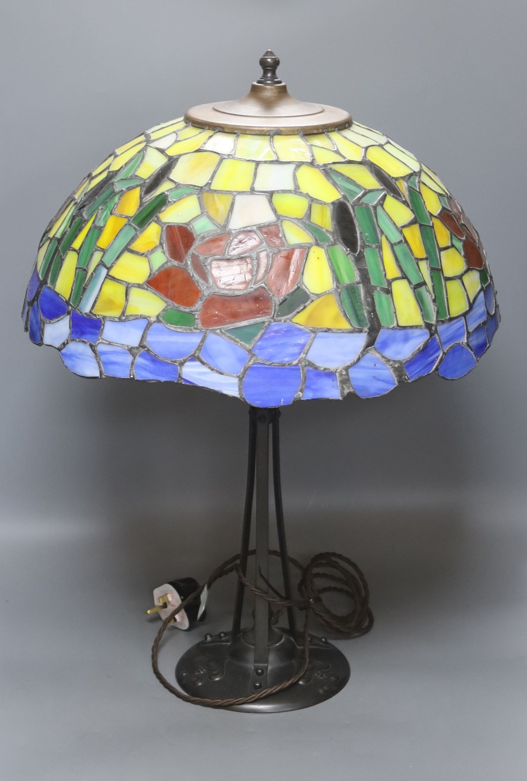 A Tiffany style table lamp, height 52cm